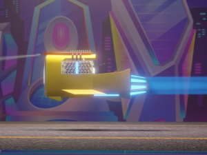 Flying sky bike cyberpunk low-poly 3D Model 3D