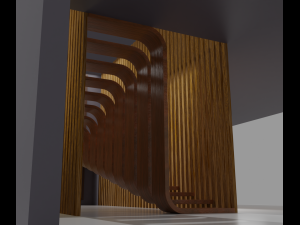 Beautiful Design Staircase Low-poly Modèle 3D