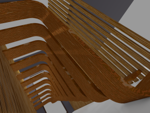 Beautiful Design Staircase Low-poly Modèle 3D