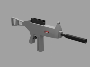 Weapons collection Low-poly 3D Model
