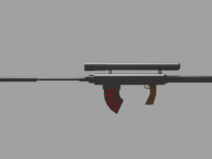 Weapons collection Low-poly 3D Model