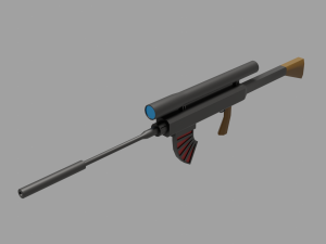 Weapons collection Low-poly 3D Model