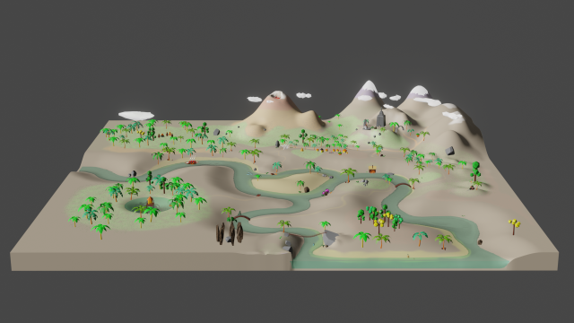Lost Worl lost land pak Low-poly 3D Model .c4d .max .obj .3ds .fbx .stl .blend 