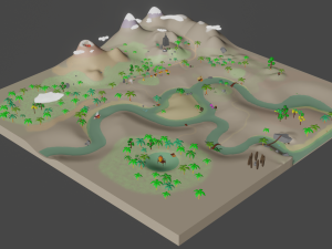 Lost Worl lost land pak Low-poly 3D Model