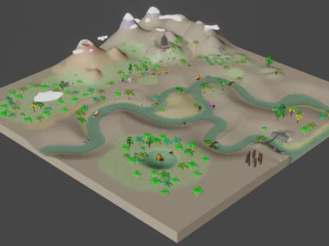 Lost Worl lost land pak Low-poly 3D Model