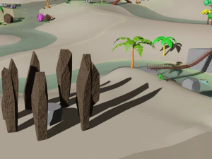 Lost Worl lost land pak Low-poly 3D Model