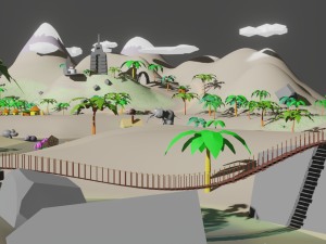 Lost Worl lost land pak Low-poly 3D Model