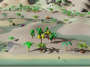 Lost Worl lost land pak Low-poly 3D Model