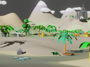 Lost Worl lost land pak Low-poly 3D Model