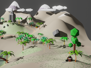 Lost Worl lost land pak Low-poly 3D Model