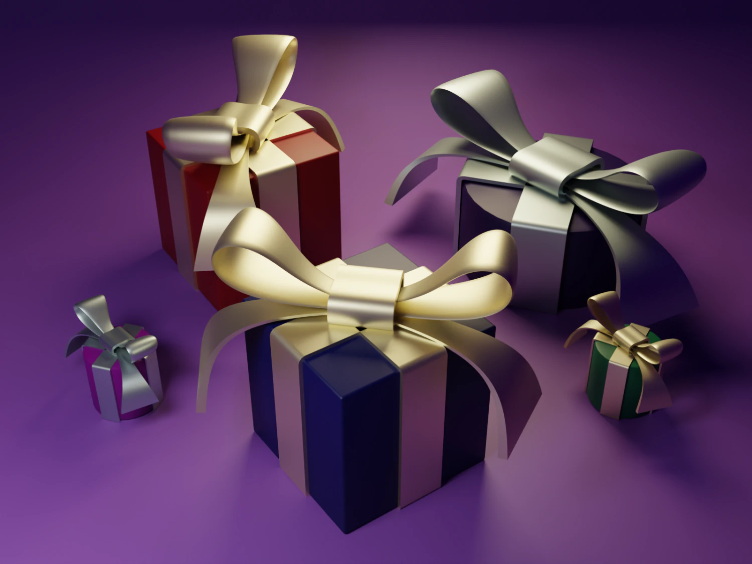 Gift Wrap and Bow Gift packaging HD 3D Model .c4d .max .obj .3ds .fbx .stl .blend 