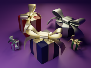 Gift Wrap and Bow Gift packaging HD Model 3D
