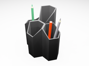Pencil and pen organizer Holder 3D print model 3Dモデル