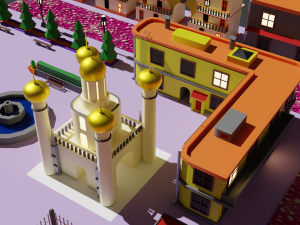 Environment pack Low-poly Game location Map Low-poly Modelo 3D