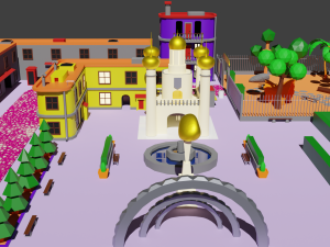Environment pack Low-poly Game location Map Low-poly Modelo 3D