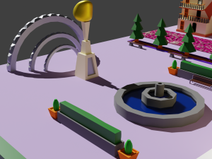 Environment pack Low-poly Game location Map Low-poly Modelo 3D