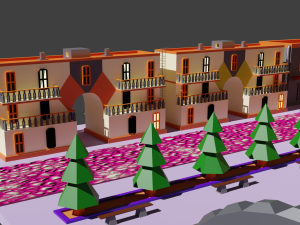 Environment pack Low-poly Game location Map Low-poly Modelo 3D