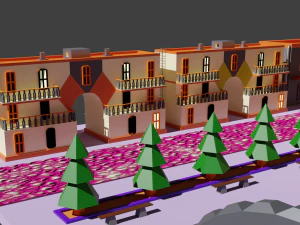 Environment pack Low-poly Game location Map Low-poly 3D Model