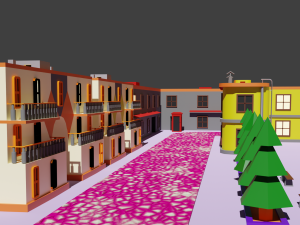 Environment pack Low-poly Game location Map Low-poly Modelo 3D
