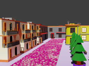 Environment pack Low-poly Game location Map Low-poly 3D Model