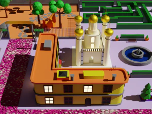 Environment pack Low-poly Game location Map Low-poly 3D Model