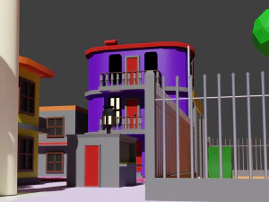 Environment pack Low-poly Game location Map Low-poly 3D Model