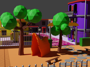 Environment pack Low-poly Game location Map Low-poly Modelo 3D