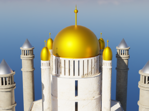 Temple complex of marble and stone Low-poly 3Dモデル