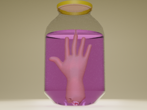 Body parts in a jar Pak 4 models Low-poly Model 3D