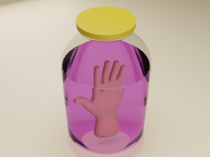 Body parts in a jar Pak 4 models Low-poly Model 3D