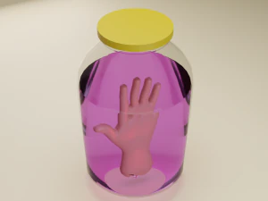 Body parts in a jar Pak 4 models Low-poly 3D Model