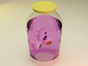 Body parts in a jar Pak 4 models Low-poly Model 3D