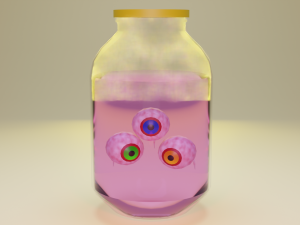 Body parts in a jar Pak 4 models Low-poly Model 3D