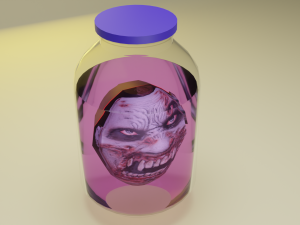 Body parts in a jar Pak 4 models Low-poly Model 3D