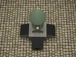 Ancient Stone chapel Low-poly 3D Model