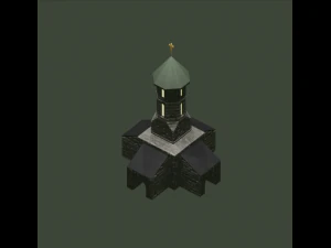 Ancient Stone chapel Low-poly 3D Model