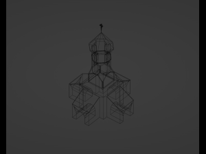 Ancient Stone chapel Low-poly 3D Модель