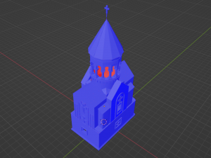 Ancient monastery Ancient church Low-poly 3D Model