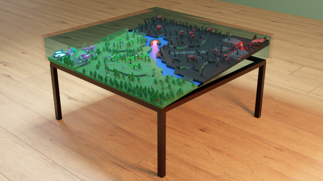 Dota 2 map Aquarium 3D Model .c4d .max .obj .3ds .fbx .stl .blend 