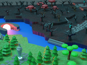 Dota 2 map Aquarium 3D Model