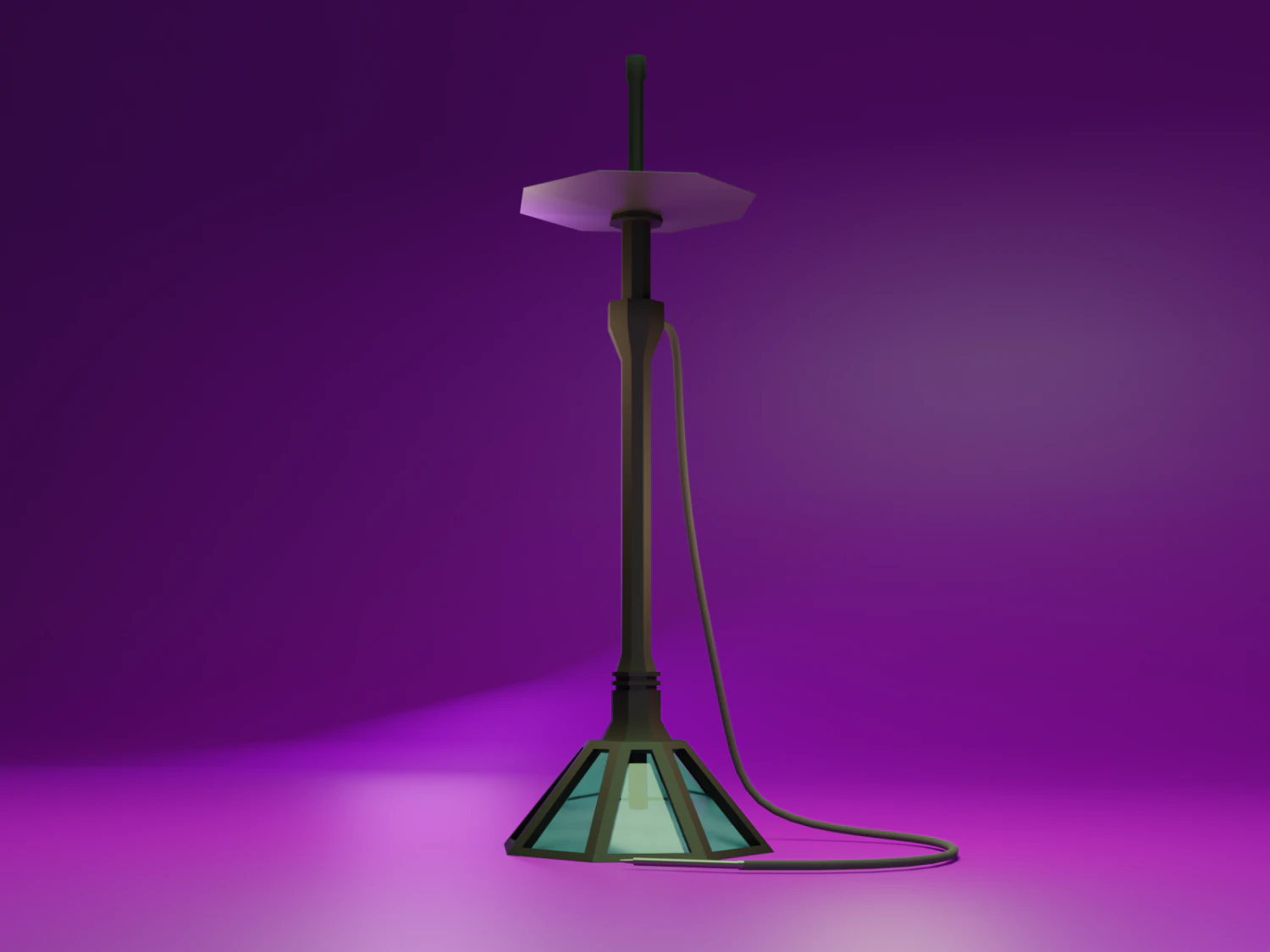 Hookah model in loft style Low-poly 3D Model .c4d .max .obj .3ds .fbx .stl .blend 