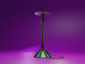 Model fajki wodnej w stylu loftowym Low-poly Model 3D