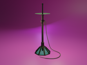 Hookah model in loft style Low-poly 3D Модель