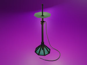 Hookah model in loft style Low-poly 3D Model