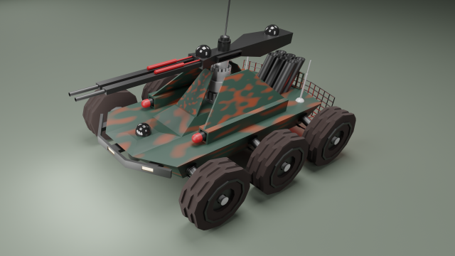 Machine military robot-dron Model 3D .c4d .max .obj .3ds .fbx .stl .blend 