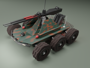 Machine military robot-dron Model 3D