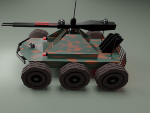 Machine military robot-dron Model 3D