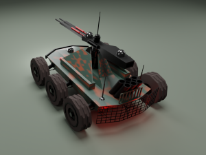 Machine military robot-dron Model 3D