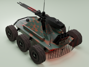Machine military robot-dron Model 3D