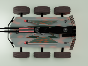 Machine military robot-dron Model 3D